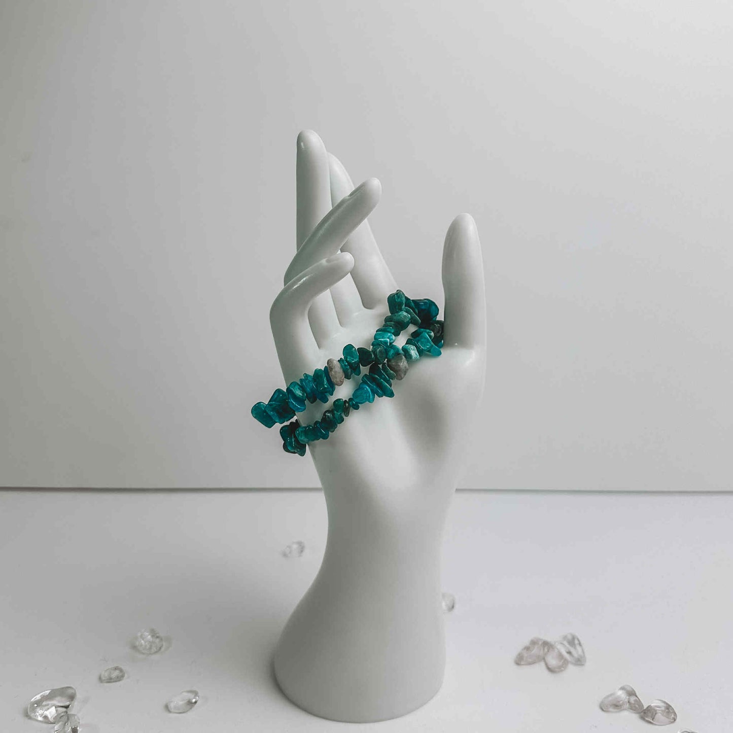 Crystal Chip Bracelet - Blue Apatite