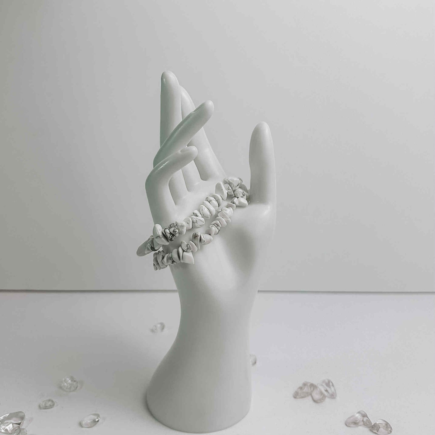 Crystal Chip Bracelets - Howlite