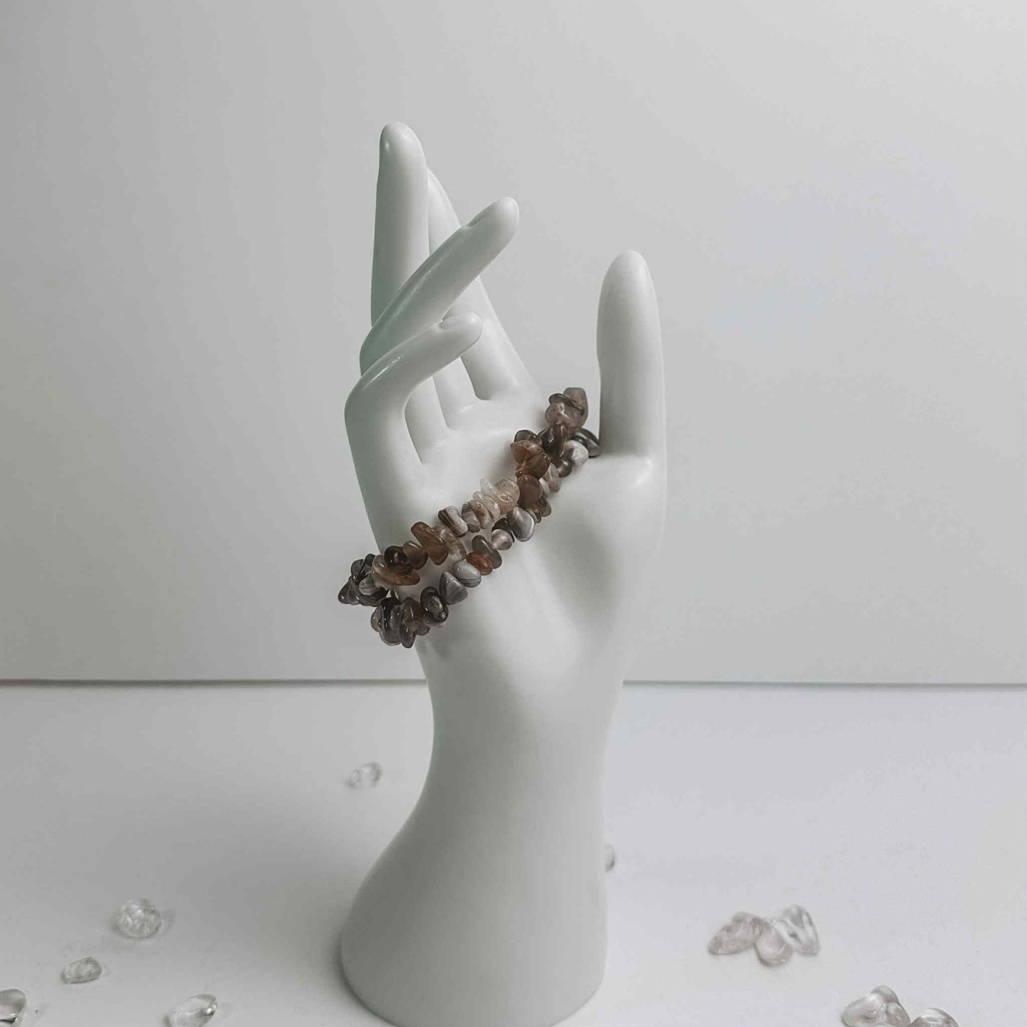 Crystal Chip Bracelet - Botswana Agate