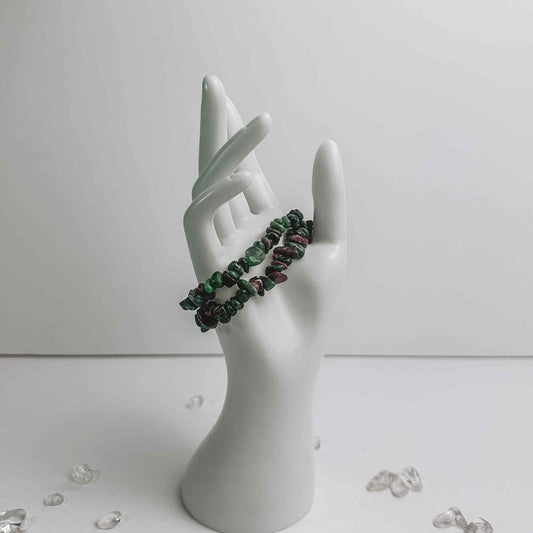 Crystal Chip Bracelet - Ruby Fuchsite