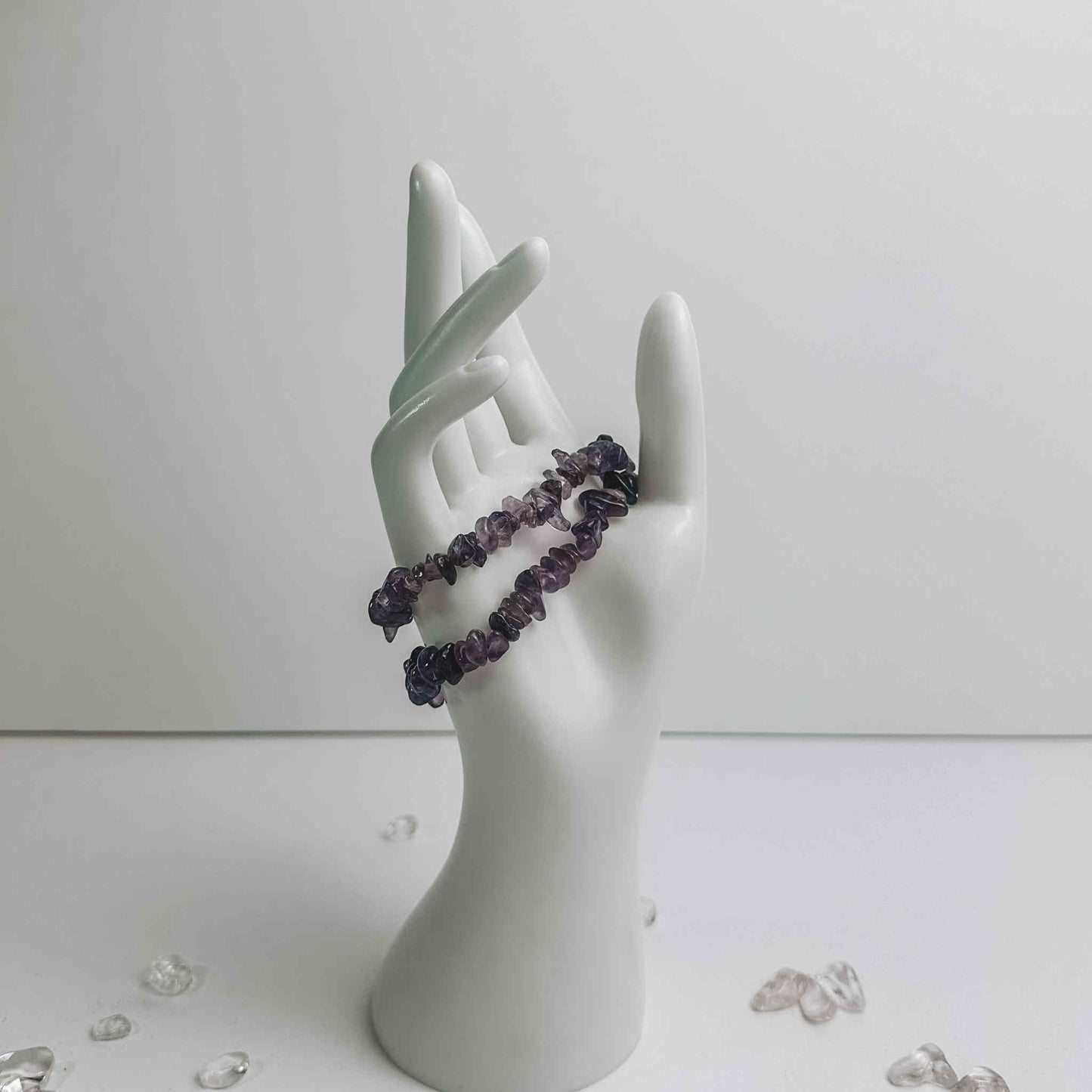 Crystal Chip Bracelet - Amethyst