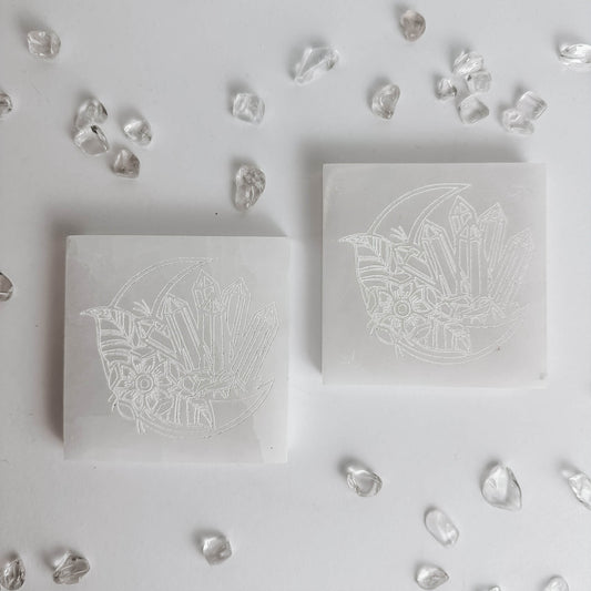 Selenite - Crystal Etch Charging Plate