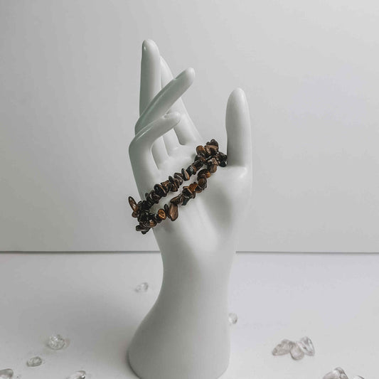 Crystal Chip Bracelet - Tigers Eye