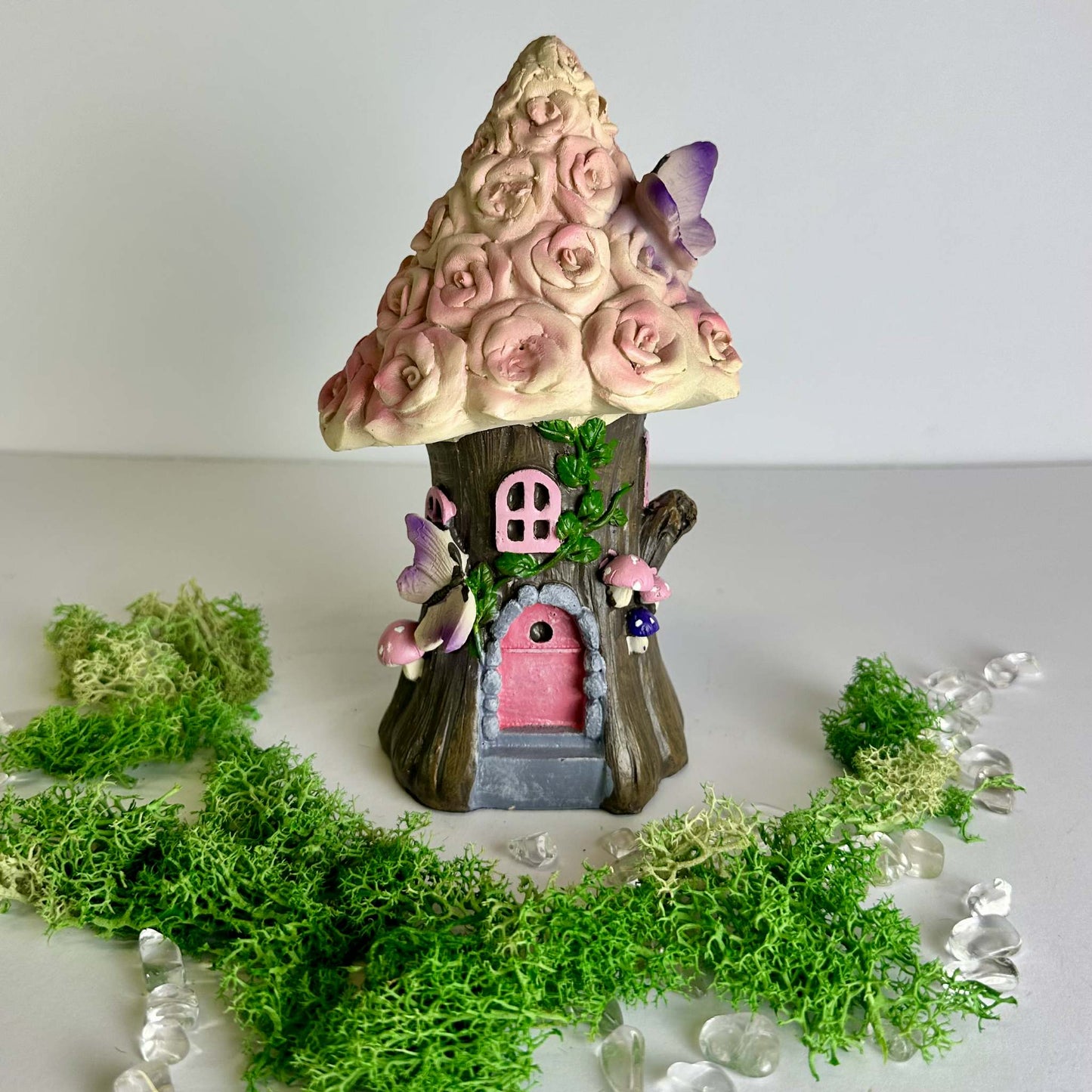 Fairy Garden Rose Floral Butterfly House