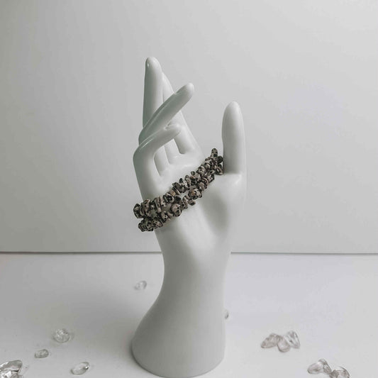 Crystal Chip Bracelet - Dalmatian Jasper