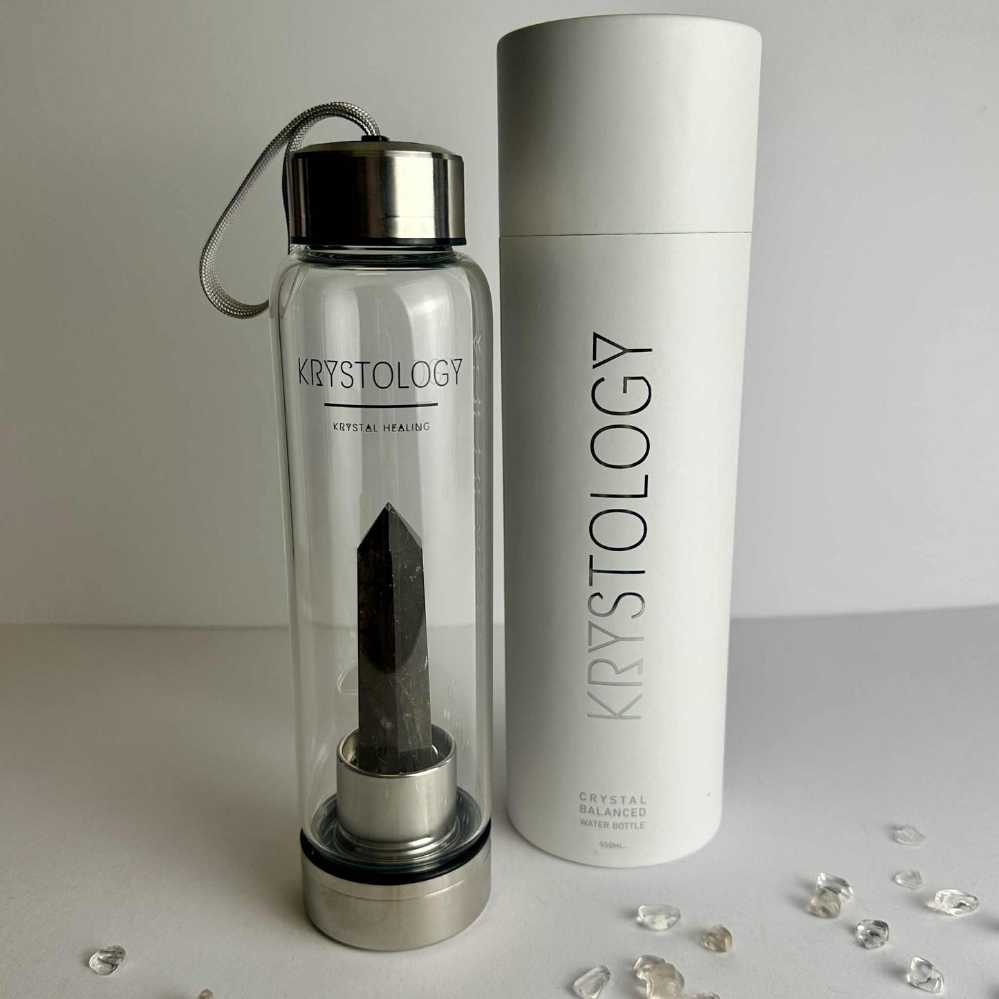 Crystal Drink Bottle - Smoky Quartz