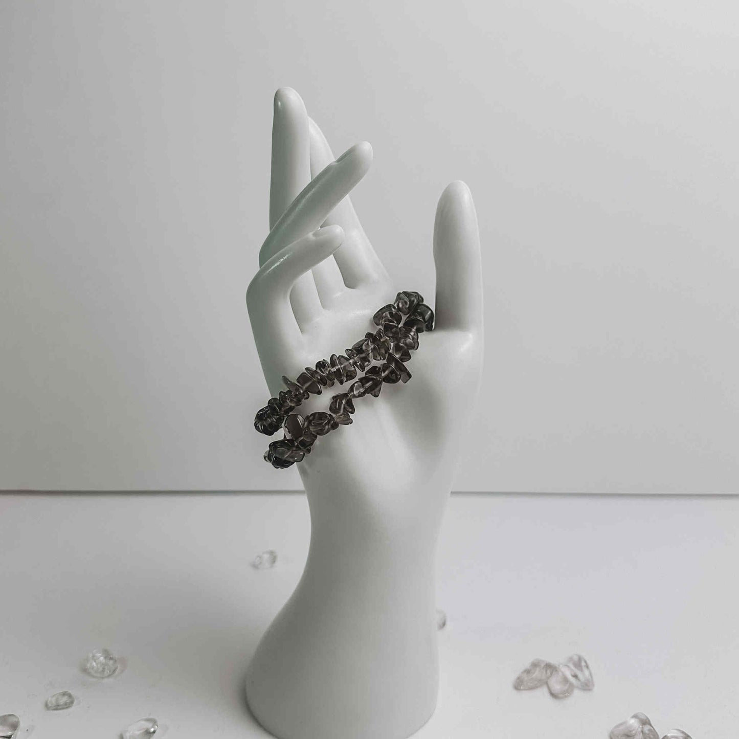 Crystal Chip Bracelets - Smoky Quartz