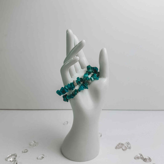 Crystal Chip Bracelet - Blue Apatite