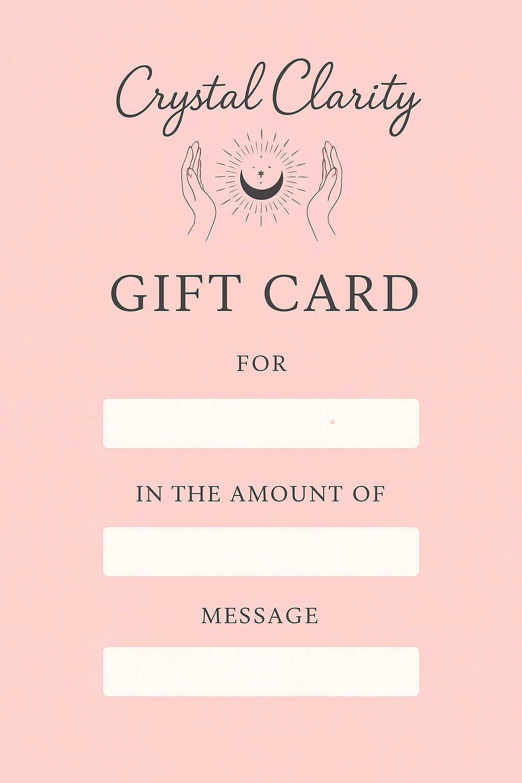 Crystal Clarity Gift Card