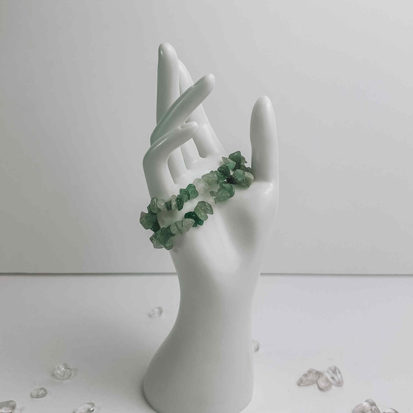 Crystal Chip Bracelet - Green Aventurine
