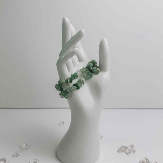Crystal Chip Bracelet - Green Aventurine