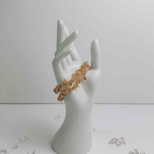Crystal Chip Bracelet - Citrine
