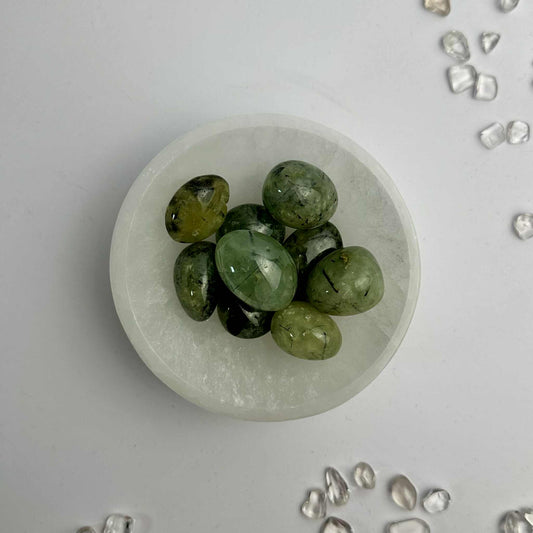 Tumble Stones - Epidote in Prehnite