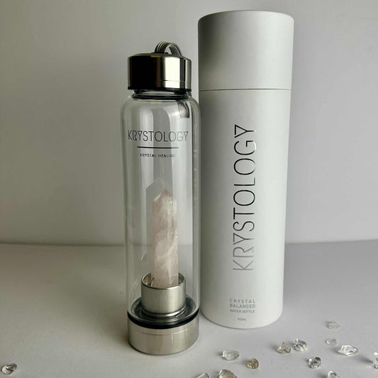 Crystal Drink Bottle - Rose Quartz
