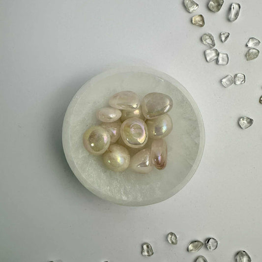 Tumble Stones - Aura Rose Quartz