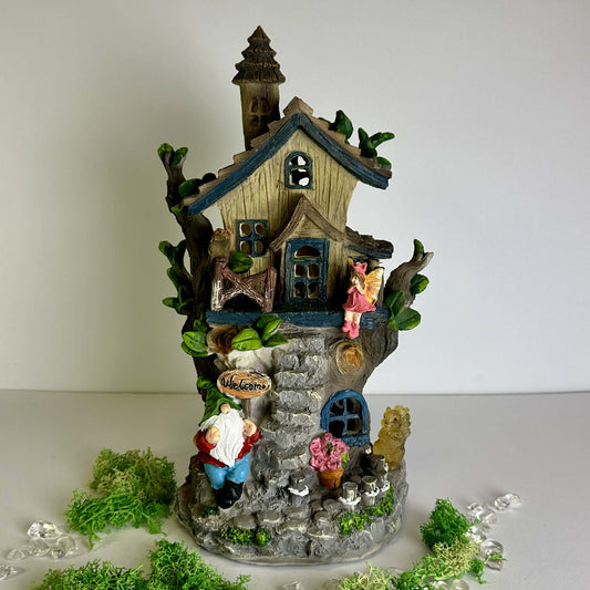 Double Story Fairy House with Solar