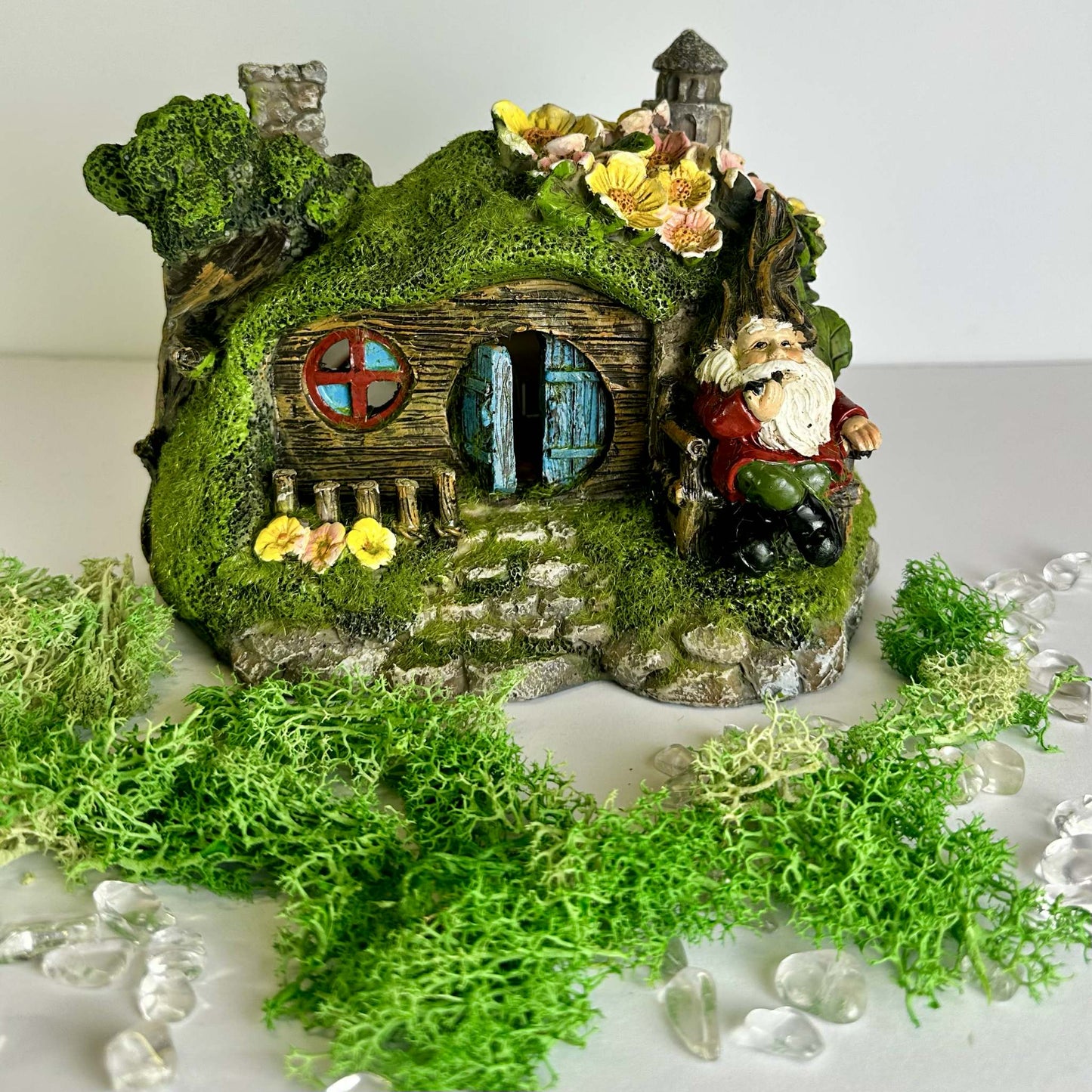 Garden Gnome House with Solar